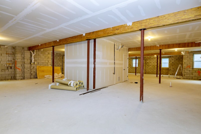 Basement being completed