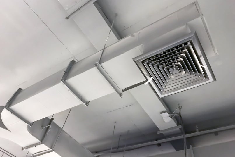 Ductwork in commercial building